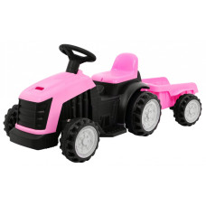 Detský elektrický traktor s prívesom Inlea4Fun - ružový 