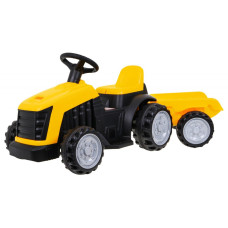 Detský elektrický traktor s prívesom Inlea4Fun - žltý 