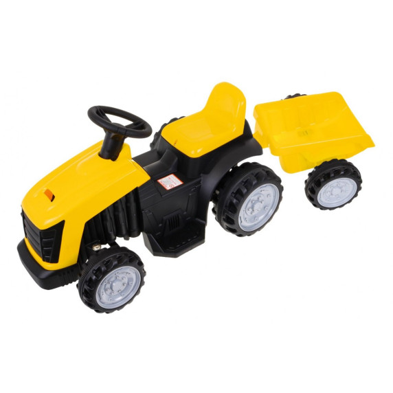 Detský elektrický traktor s prívesom Inlea4Fun - žltý