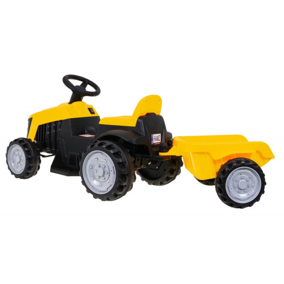 Detský elektrický traktor s prívesom Inlea4Fun - žltý