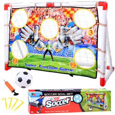 Futbalová bránka s tréningovými otvormi 120 x 78 cm Inlea4Fun SOCCER GOAL SET Preview