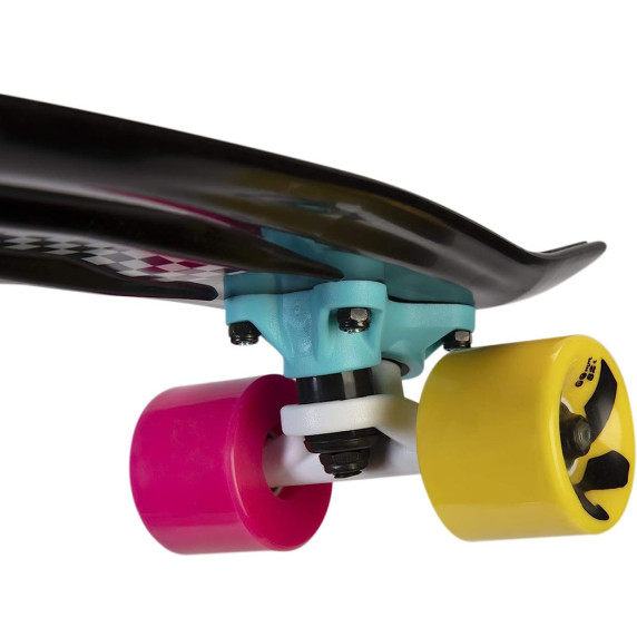 Skateboard Inlea4Fun Retro Poly Cruiser - kockovaná grafika