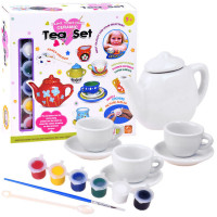 Detská kreatívna čajová súprava na maľovanie Inlea4Fun TEA SET 