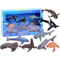 Figúrky - morské živočíchy 8 kusov Inlea4Fun SEA ANIMAL MODEL 