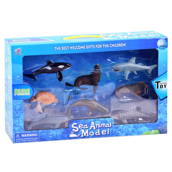 Figúrky - morské živočíchy 8 kusov Inlea4Fun SEA ANIMAL MODEL