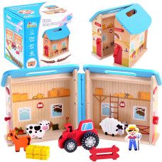 Drevený skladací domček so zvieratkami Kids Toyland FARM Preview