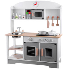 Detská drevená kuchynka s rúrou, chladničkou, mikrovlnkou a efektmi Inlea4Fun Preview