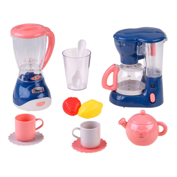 Súprava detských spotrebičov mixér, kávovar s čajovou súpravou Inlea4Fun APPLIANCE SET