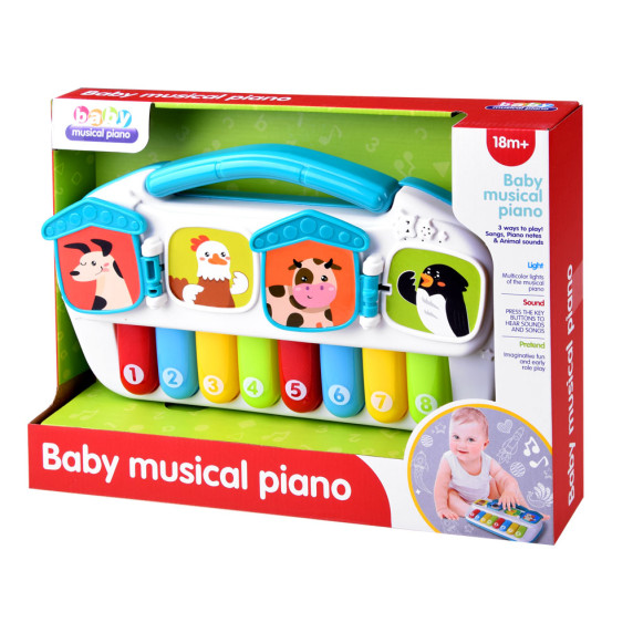 Detský interaktívny klavír Inlea4Fun BABY MUSICAL PIANO