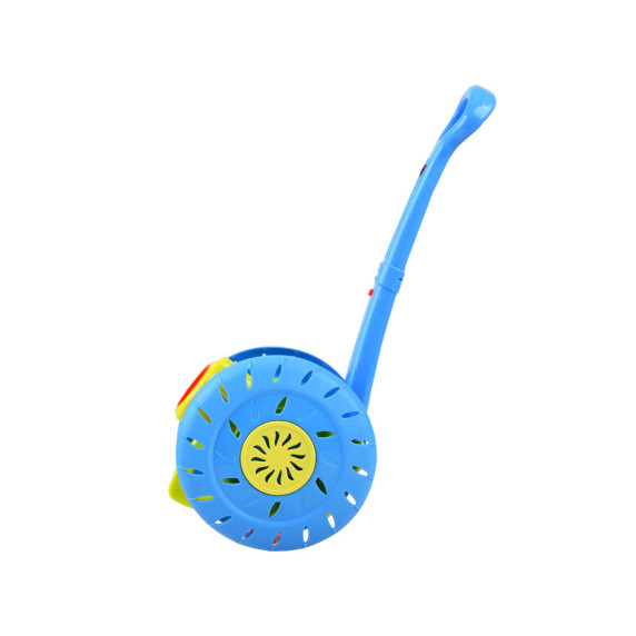 Bublifuk na kolieskach s vodiacou tyčou Inlea4Fun BUBBLE CART - modrý