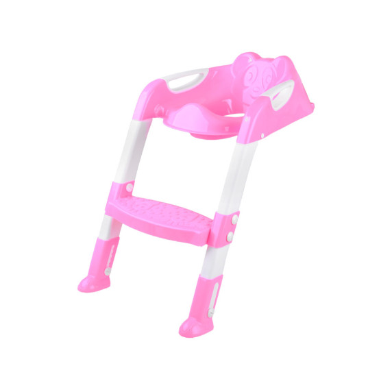 Detské sedadlo na WC so schodíkom Inlea4Fun TEDDIE - ružové