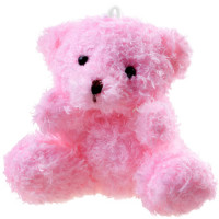 Plyšový medveď, prívesok 10 cm Inlea4Fun - ružový 