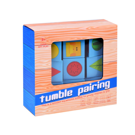 Logická skladačka drevené kocky Inlea4Fun TUMBLE PAIRING