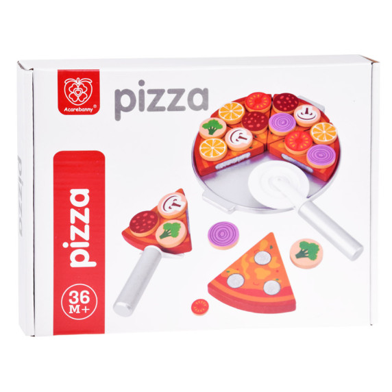 Drevená pizza na krájanie 27 prvkov Inlea4Fun