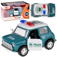 Policajné autíčko kovové 1:38 Inlea4Fun CLASSICAL CAR 