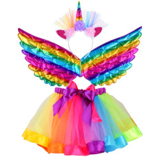 Detský kostým jednorožca s krídlami Inlea4Fun RAINBOW UNICORN Preview