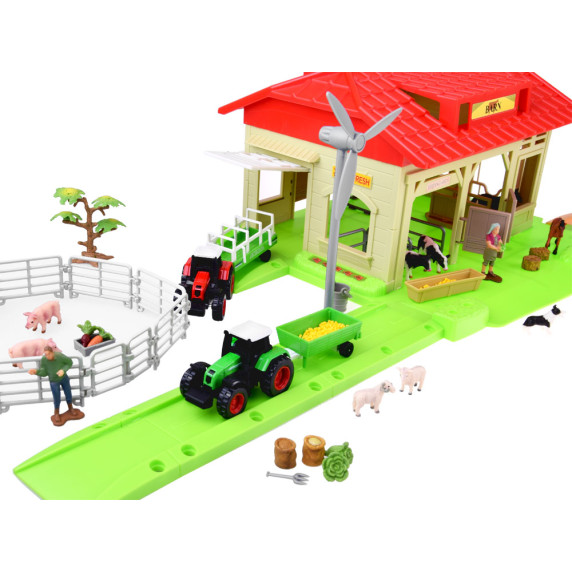 Detská farma s poľnohospodárskymi vozidlami a zvieratkami 125 prvkov Inlea4Fun FARM ANIMALS