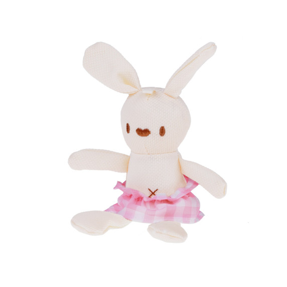 Bábika s plyšovým zajačikom Inlea4Fun LOVELY BABY - ružová