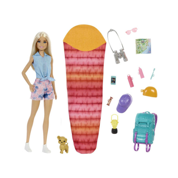 Bábika Barbie Malibu Camping bábika cestovateľka s doplnkami BARBIE ZA5086