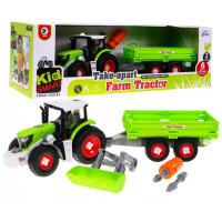 Traktor s prívesom na skrutkovanie Inlea4Fun FARM TRACTOR 