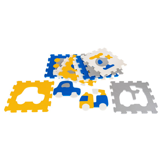 Penová podložka puzzle 9 kusov Inlea4Fun CLASSIC SERIES - vozidlá