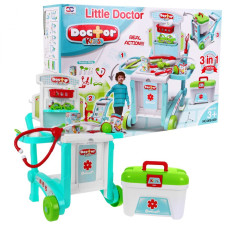 Detský lekársky vozík 3v1 s kufríkom Inlea4Fun LITTLE DOCTOR 
