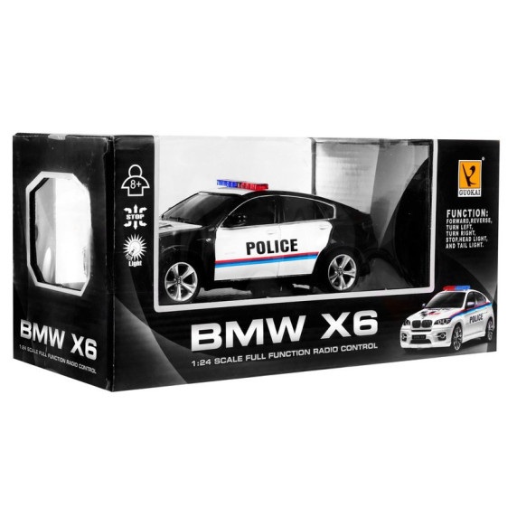 RC Policajné auto BMW X6 na diaľkové ovládanie 1:24 Inlea4Fun