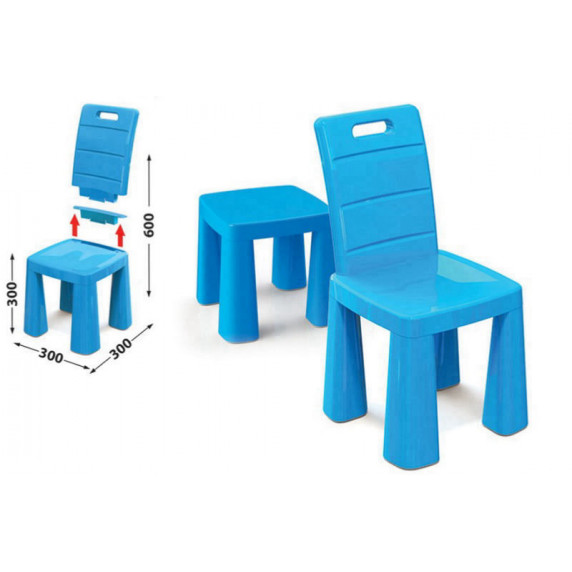 Umelohmotná stolička Inlea4Fun EMMA - modrá
