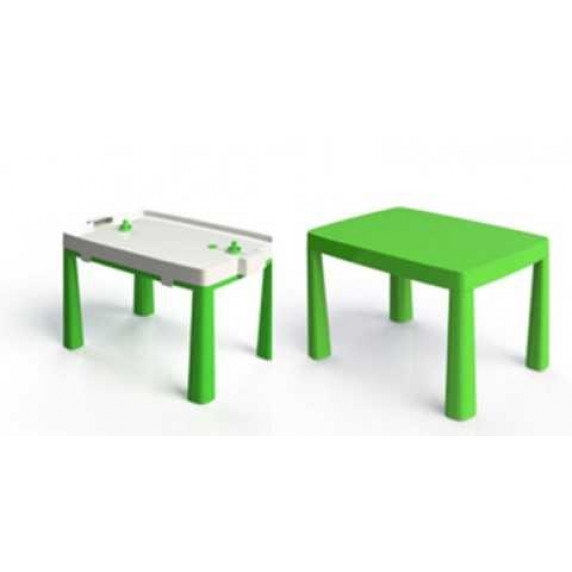 Umelohmotný stolík pre deti so vzdušným hokejom Inlea4Fun EMMA - zelený