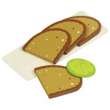 Detský drevený nakrájaný chlieb s podnosom Goki Preview