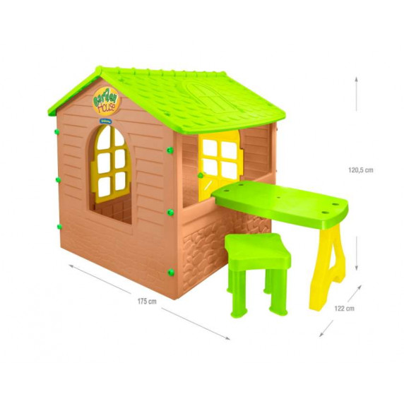 Detský záhradný domček so stolíkom a stoličkou Inlea4Fun GARDEN HOUSE