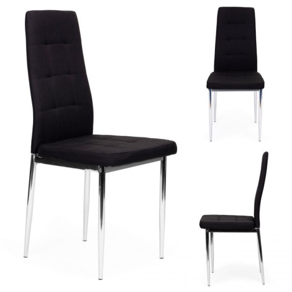 Jedálenská stolička 4 ks ModernHome - čierna