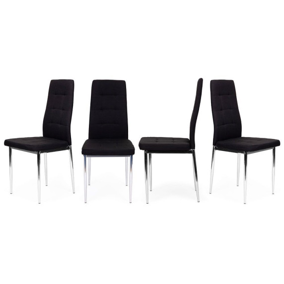 Jedálenská stolička 4 ks ModernHome - čierna