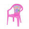 Umelohmotná stolička pre deti s motívom Inlea4Fun - Ružová