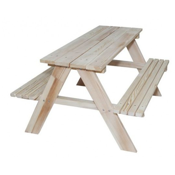 Detská drevená záhradná lavica-piknikový stôl ZO Inlea4Fun