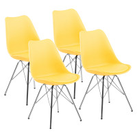 Jedálenská stolička 4 ks AGA MR2040Y - žltá 