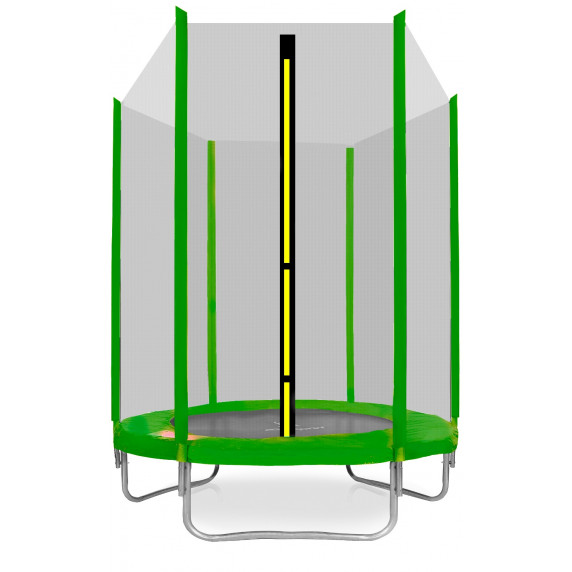 Trampolína 150 cm s vonkajšou ochrannou sieťou AGA SPORT TOP - svetlozelená