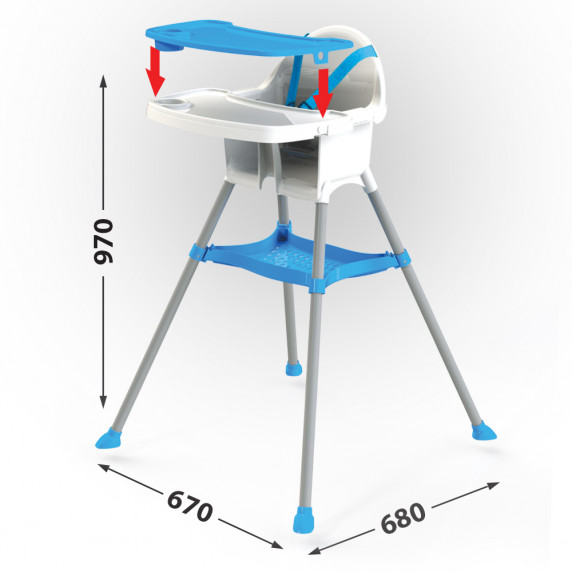Jedálenská stolička Inlea4Fun - modrá
