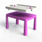 Umelohmotný stolík pre deti so vzdušným hokejom Inlea4Fun EMMA - ružový