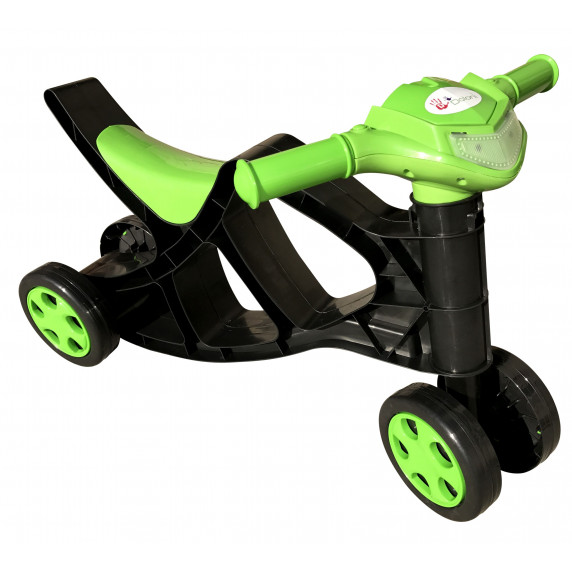Detské odrážadlo motorka Inlea4Fun - čierne/zelené