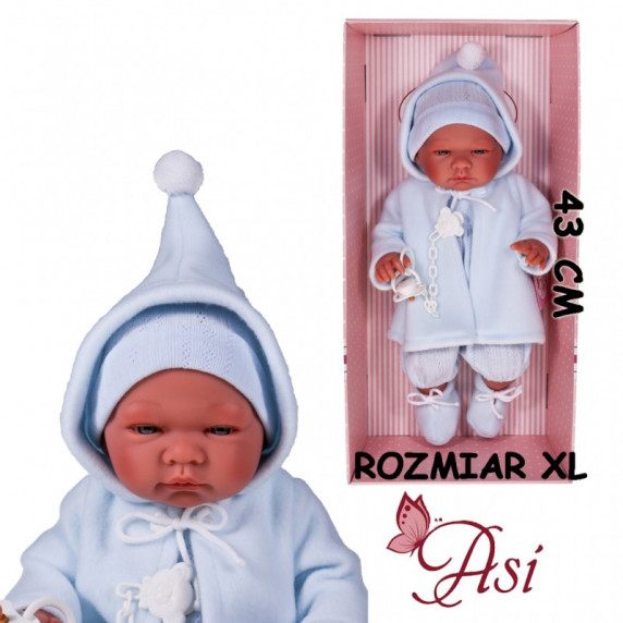 Realistická detská bábika-bábätko 43 cm Asi 0362961- Pablo