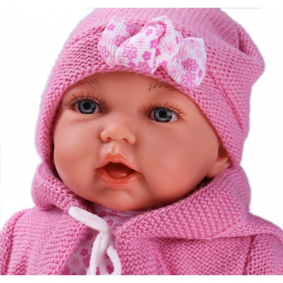 Realistická detská bábika-bábätko 27 cm Antonio Juan 12022 - Petit Gorra ružová