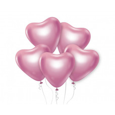 Farebné balóniky v tvare srdiečka 6 kusov GoDan Beauty&Charm - svetloružové Preview