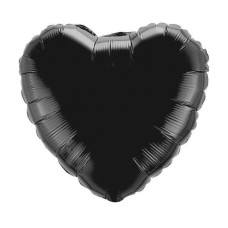 Balónik v tvare srdiečka 1 kus GoDan - čierny Preview