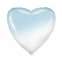 Balónik v tvare srdiečka 1 kus GoDan - biely, modrý 