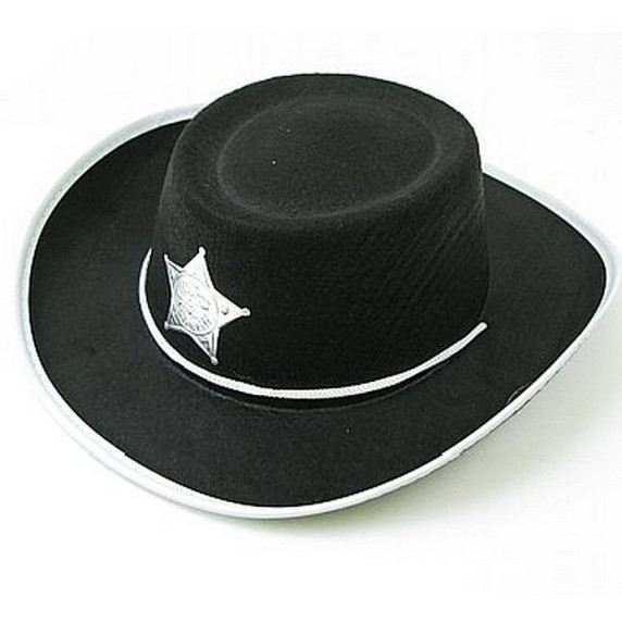 Detský klobúk Sheriff GoDan - čierny