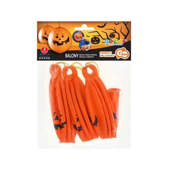 Balóniky v tvare tekvice 3 kusy GoDan Halloween Pumpkins