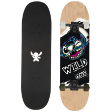 Drevený skateboard 79 x 20 x 12 cm BIG WOODEN D100 - Stitch wild one 