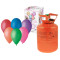 Héliová fľaša na 30 balónov + 25 kusov farebných balónikov GoDan - oranžová