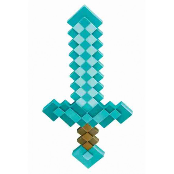 Diamantový meč pre deti Minecraft GoDan - tyrkysový